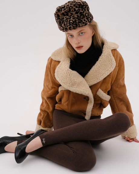 Леггинсы с добавлением шерсти Орех