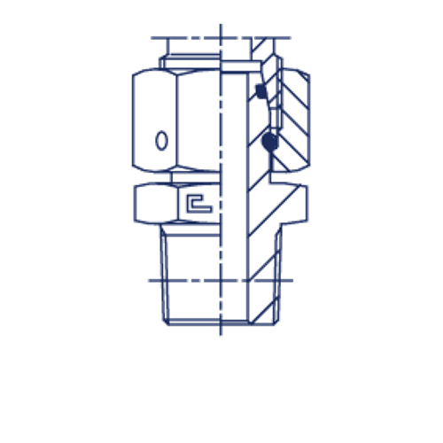 Штуцер FNС DL15 NPT 1/2 - 22х1.5