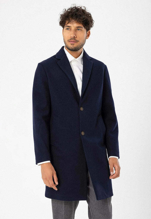 Мужское пальто (синие) Н9