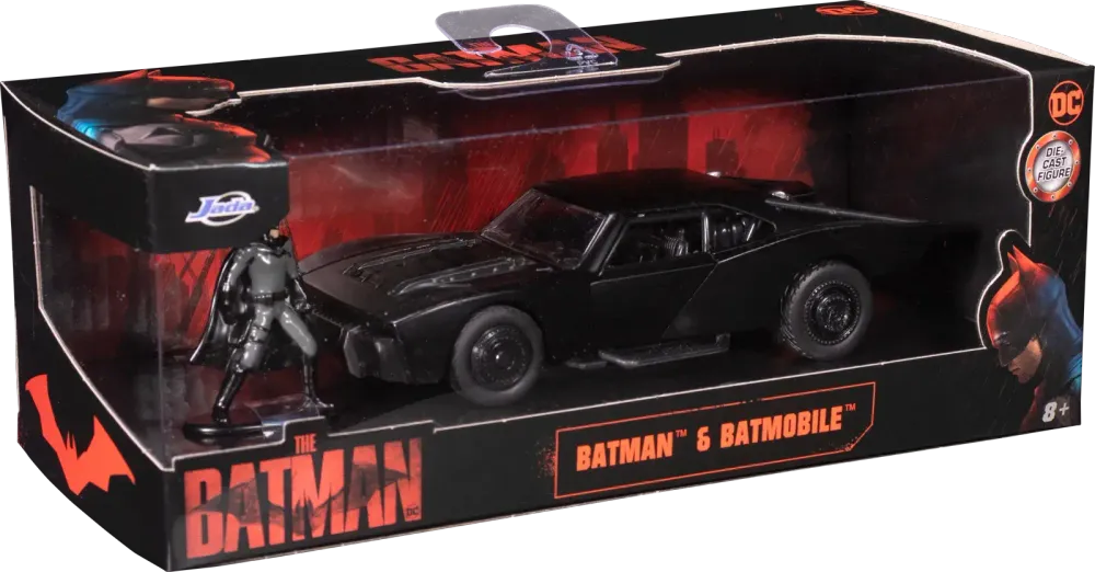 Фигурка Jada Toys The Batman 2022 1:24 Die-Cast Metal Vehicle /w Figure