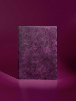 Ежедневник недатированный ESCALADA, А5+, 160 л., арт. 70582/ 10 ФЛАНСТЕР БОРДОВЫЙ (кожзам: 175х245 мм, мягкий переплёт, запаянный край, съёмная обложка, материал обложки: искусственная кожа "Фланстэр"; способ крепления блока: вставной блок, ниткошвей