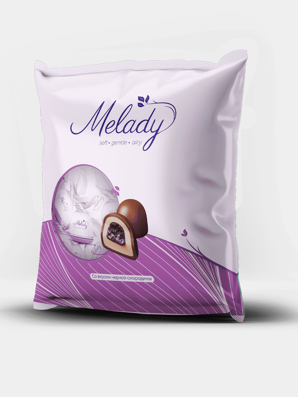 Шоколадные конфеты Melady со вкусом черной смородины 450 гр