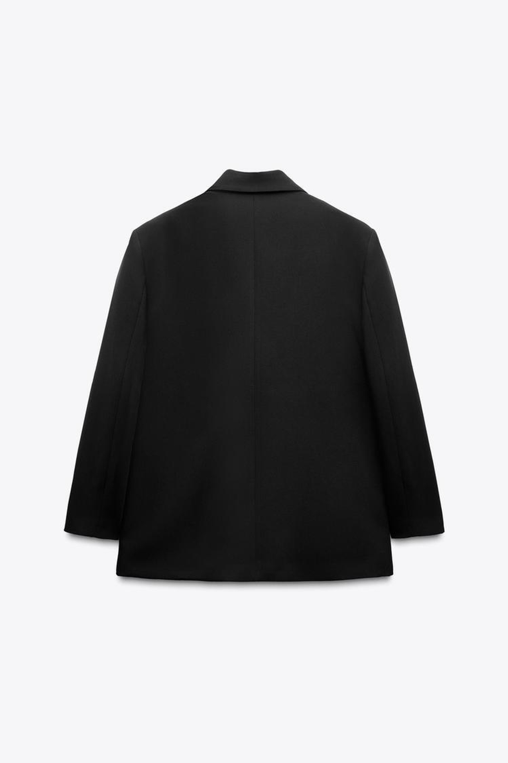 ZARA ДВУБОРТНЫЙ БЛЕЙЗЕР ОВЕРСАЙЗ, ЧЕРНЫЙ