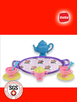 Чайный сервиз детский на подносе. Кукольный сервиз.