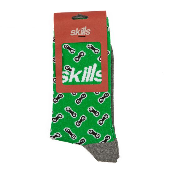 Носки SKILLS Цепи Зеленый 40-44