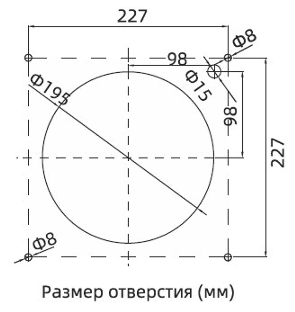 Потолочный вентилятор Leipole F2E190-230-DP, 570м3/час