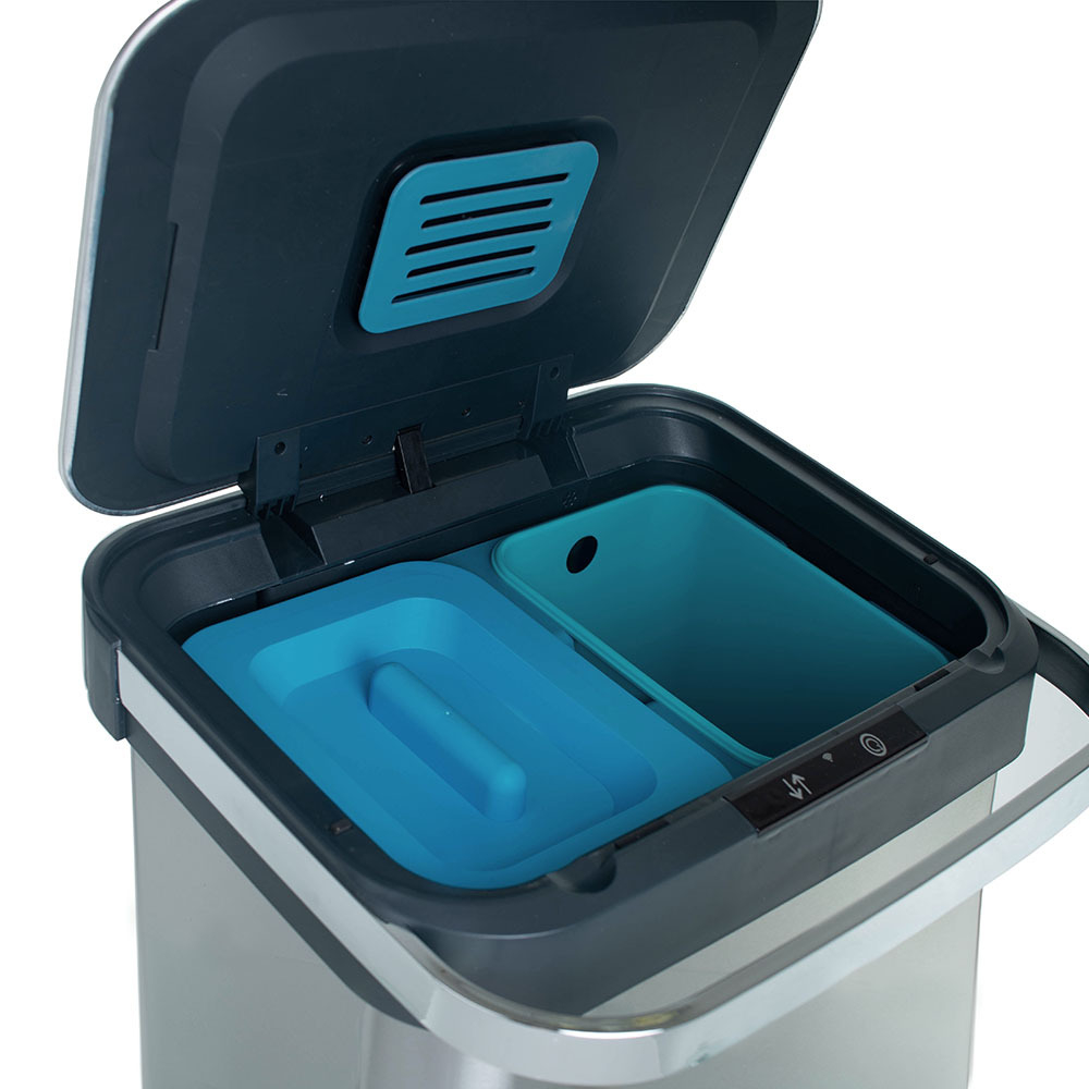 Ведро для раздельного сбора мусора, сенсорное, 2 емкости, Foodatlas  JAH-8884, 18л (9+9)