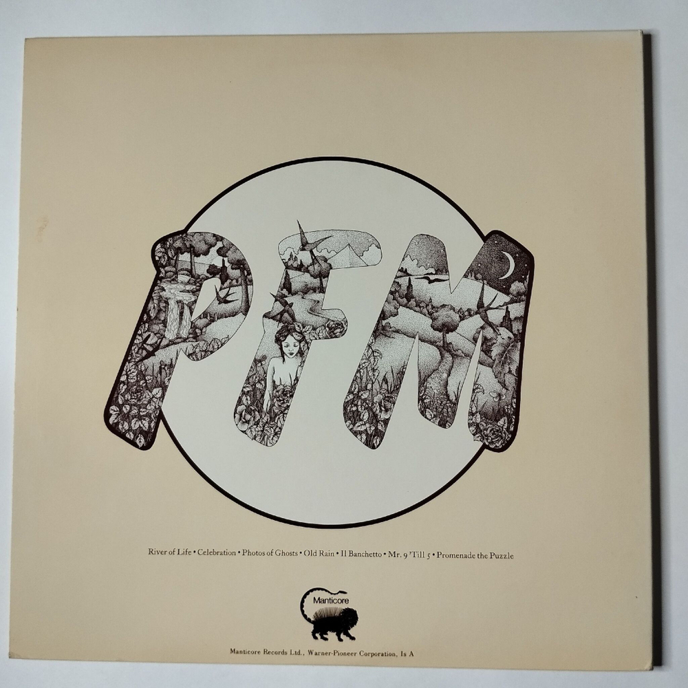 Винтажная виниловая пластинка LP Premiata Forneria Marconi Photos Of Ghosts (Japan 1973) (Obi) River Of Life