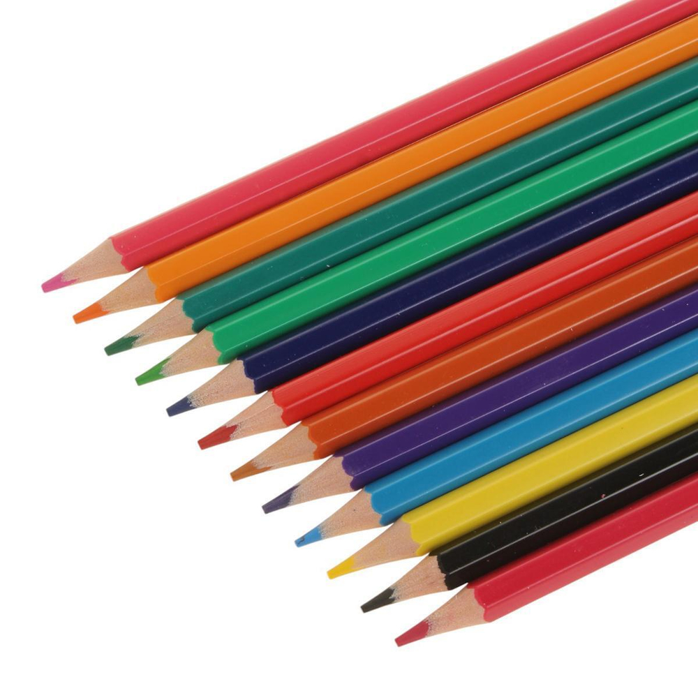 Карандаши 12цв. "Машинка" корпус пластиковый шестигранный (Darvish)