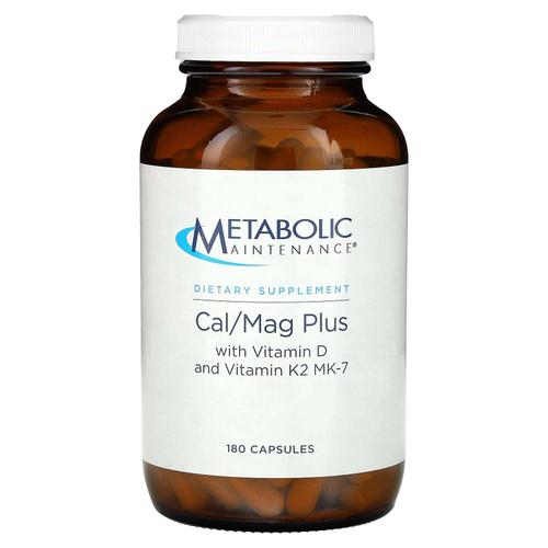 Metabolic Maintenance, Cal / Mag Plus с витамином D и витамином K2 MK-7, 180 капсул