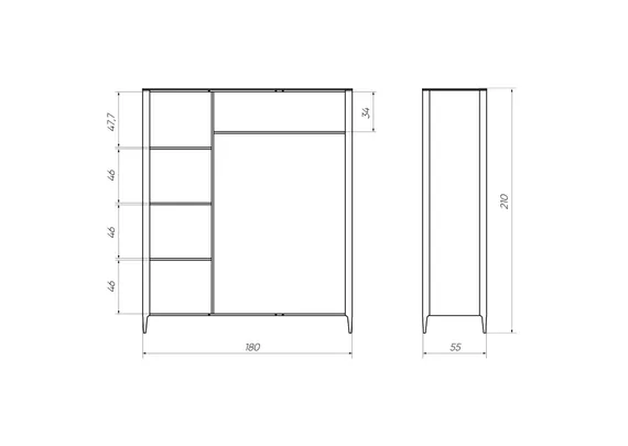 Шкаф Type 3-х створчатый (серо-бежевый)