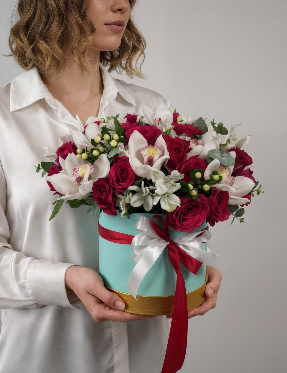 Цветы в коробке Дикая орхидея