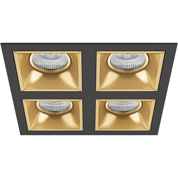 Комплект из светильников и рамки Lightstar Domino Quadro (214547+214503+214503+214503+214503) D54703030303