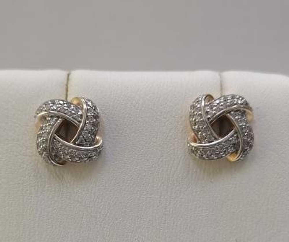 Серьги из золота с фианитами