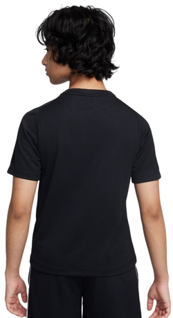 Детская теннисная футболка Nike Boys Multi Dri-FIT Short-Sleeve Top - black/white