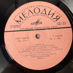 Винтажная виниловая пластинка LP Boney M Ансамбль Бони М (СССР 1980) Санни Sunny