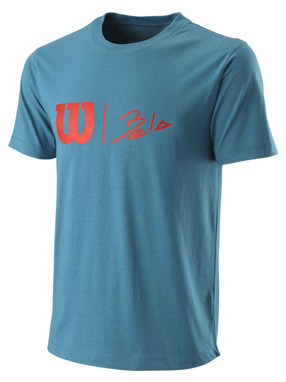 Мужская теннисная футболка Wilson Bela Hype Tech Tee M - blue coral