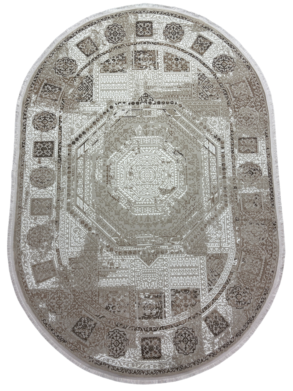 Ковер Sanat Viscon 36921A Braun/Beige Овал