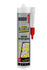 Клей монтажный "KUDO DEKOR" акрил.белый 280мл. КВК-311