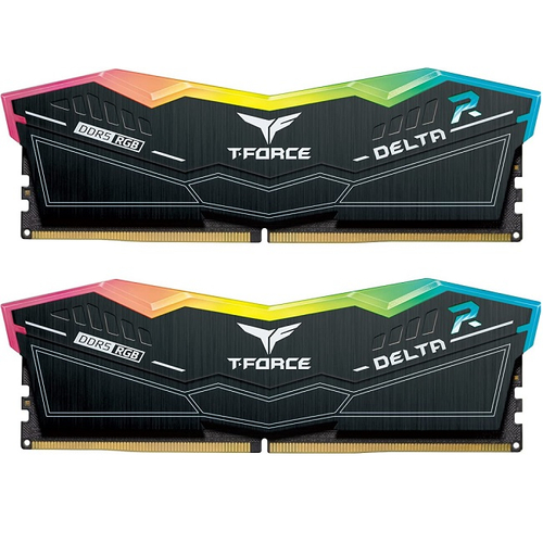 Модуль памяти DIMM DDR5 32Gb, 6400Mhz, 2x16Gb, Team Group T-FORCE Delta RGB Black (FF3D532G6400HC32ADC01)