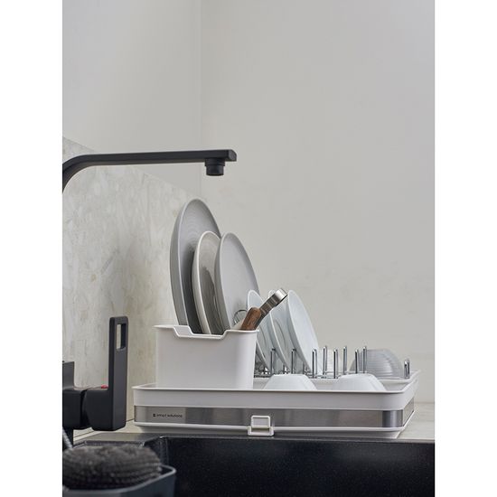 Сушилка для посуды atle раздвижная большая, белая