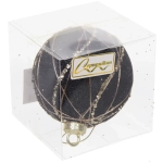 Новогодний шар «Изысканный шарм» 8 см, Черный/Золото