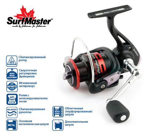 Катушка Surf Master Black Bass FB3500A 5+1bb з/ш