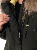 Куртка зимняя удлиненная с капюшоном натуральный мех