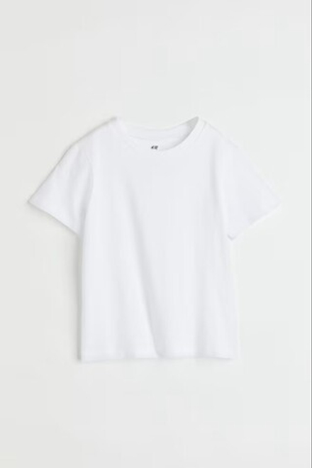 H&M Однотонная футболка, белый