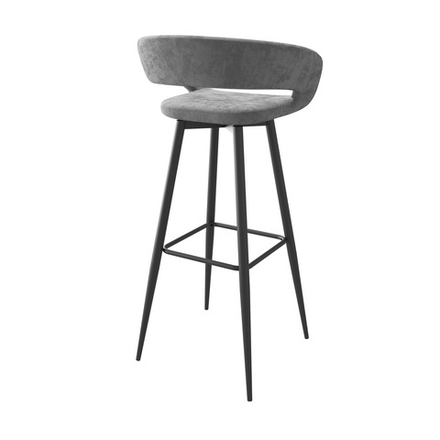 Стул барный МАМАДОМА Барни Р 900, Черный/GREY LUX b22