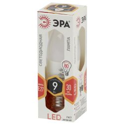 Лампа светодиодная ЭРА STD LED B35-9W-827-E27 E27 / Е27 9Вт свеча теплый белый свет | Лампы cветодиодные Свеча (B/C)