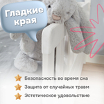 Кровать-домик 140x200 Чайн из сосны с регулировкой высоты, бортиками и основанием, белая