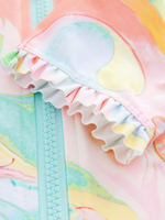 Купальник слитный на молнии для девочки Next E77-696, Розовый, Голубой