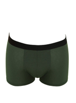 Мужские трусы-боксеры с фактурной широкой мягкой резинкой (Размер: M) (Цвет: зеленый)