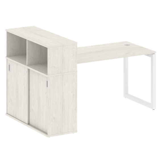 Метал Систем Куатро Стол письменный с шкафом-купе на О-образном м/к 50БО.РС-СШК-3.3 Т