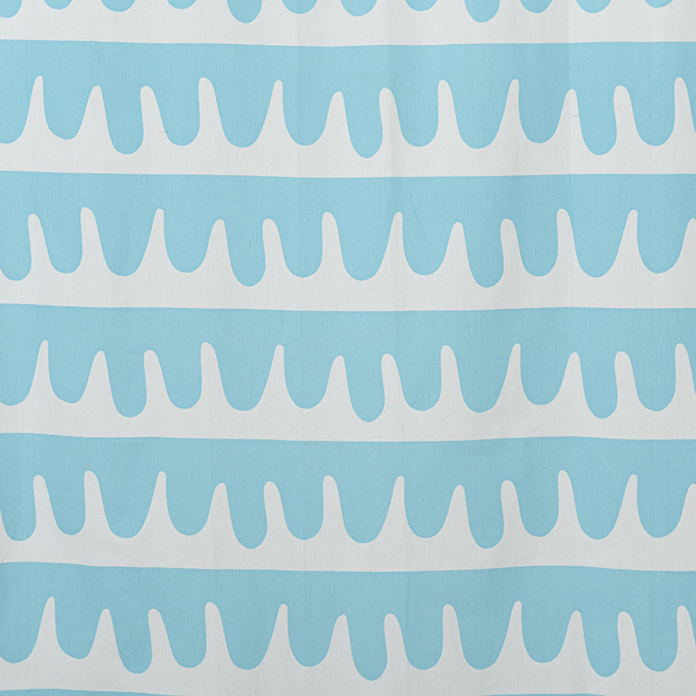 Штора для ванной Popple голубого цвета Cuts&Pieces 180х200 см