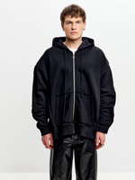 Зип-худи NEVER из черного хлопка