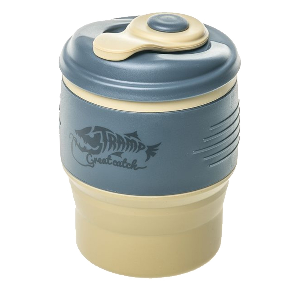 Tramp Кружка силиконовая складная с крышкой, TRC-082, песочный/черный