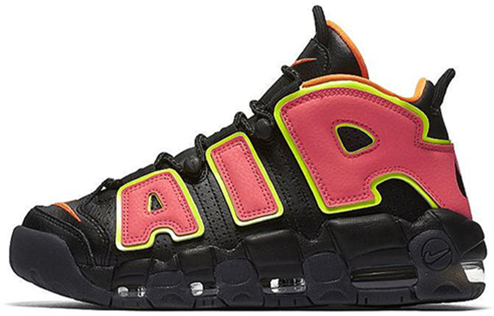 Кроссовки Nike Air More Uptempo Hot Punch Air (Женская размерная сетка)