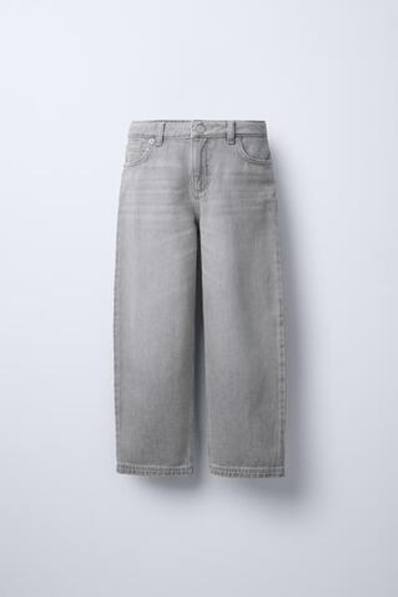 ZARA ДЖИНСЫ RELAXED BAGGY, МЯГКИЙ СЕРЫЙ
