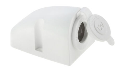 Разъем прикуривателя для крепления на приборной панели, белый