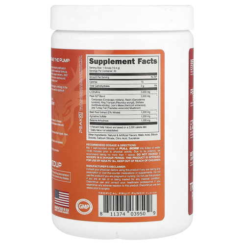 Bucked Up, Full Bore, тропический пунш, 312 г (11 унций)