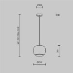 Подвесной светильник Maytoni BRIO MOD466PL-L12B3K