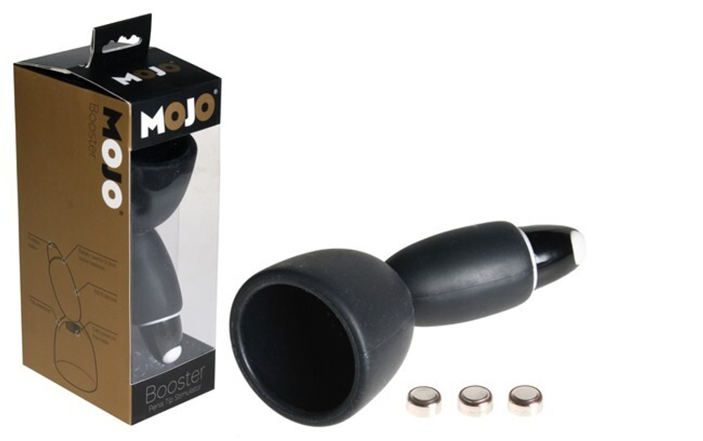 Вибромассажер для головки полового члена Booster , 7 режимов (черный) (Цвет: черный)