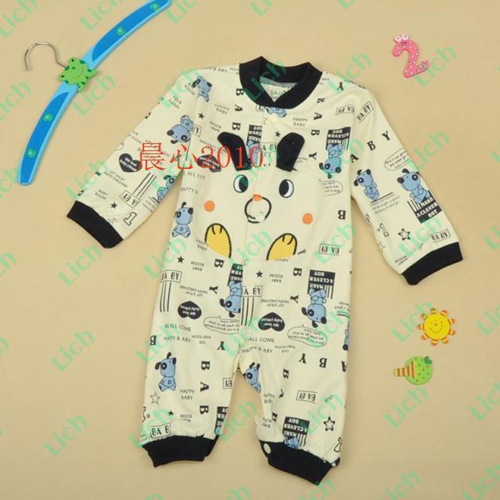 Комбинезон детский с принтами собак и надписями