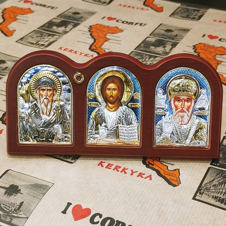 Триптих Святой Спиридон, Спаситель, Святой Николай