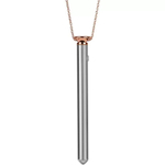 Стильный вибратор-кулон на золотистой цепочке Crave Vesper