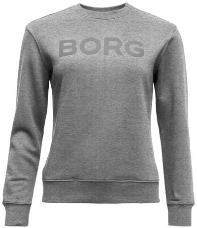 Женская Кофта теннисная Björn Borg Crew W BB Logo - H108BY light grey melange