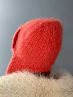 шапка ушанка вязаная зимняя ангора