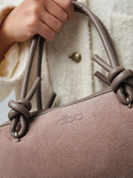 Замшевая сумка Curl DBR 31363 капучино